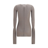 Rick Owens Gray Viscose Long Sleeve T-Shirt