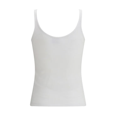 Off-White White Cotton Sleeveles T-Shirt