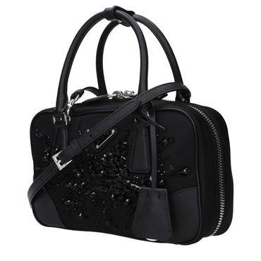Prada Black Fabric Handbag