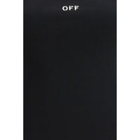Off-White Black Cotton Sleeveles T-Shirt