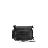 Balenciaga Black Lamb Ovis Aries Aries Shoulder Bag