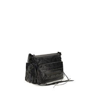 Balenciaga Black Lamb Ovis Aries Aries Shoulder Bag