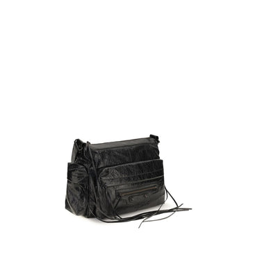 Balenciaga Black Lamb Ovis Aries Aries Shoulder Bag