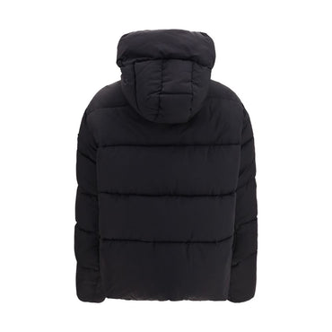 PINKO Black Nylon Full-Length Jacket