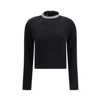 PINKO Black Wool Oves Aries Sweatshirt