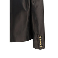 Balmain Black Lamb Ovis Aries Aries Leather Jacket