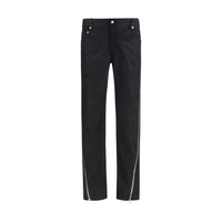 Rick Owens Black Wool Oves Aries Straight-Leg Jeans