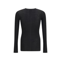 Rick Owens Black Wool Oves Aries Sweatshirt