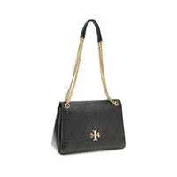 Tory Burch Black Calf Leather Bos Taurus Shoulder Bag