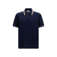 Ferragamo Blue Cotton Polo Shirt