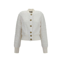 Balmain White Viscose Bomber