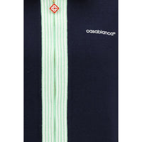 Casablanca Blue Wool Oves Aries Full-Length Jacket
