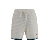 Casablanca White Cotton Bermuda Shorts