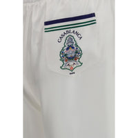 Casablanca White Silk Bermuda Shorts