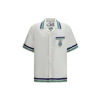 Casablanca White Silk Shortsleeve Shirt