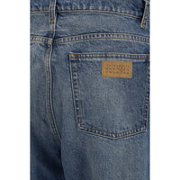 MM6 Blue Cotton Straight-Leg Jeans