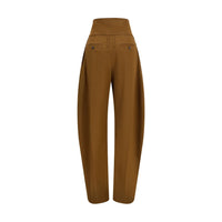 Ferragamo Brown Wool Oves Aries Casual Pants