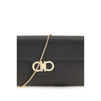 Ferragamo Black Calf Leather Bos Taurus Wallet