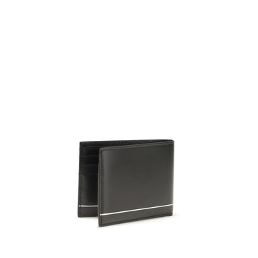 Ferragamo Black Calf Leather Bos Taurus Wallet