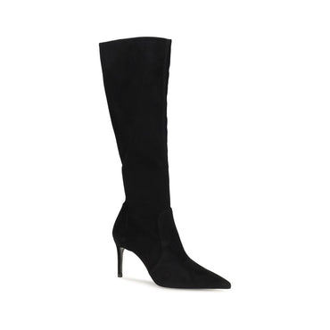 Stuart Weitzman Black Calf Leather Bos Taurus Boots
