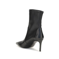 Stuart Weitzman Black Calf Leather Bos Taurus Ankle Boots