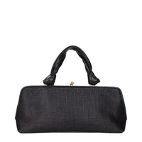 Jil Sander Black Raffia Handbag