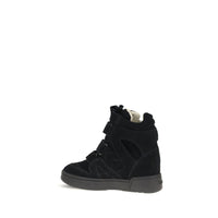 Isabel Marant Black Calf Leather Bos Taurus Sneakers