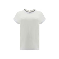 Brunello Cucinelli White Elastane T-Shirt