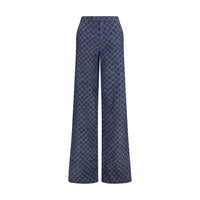 Gucci Blue Cotton Casual Pants