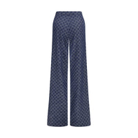 Gucci Blue Cotton Casual Pants