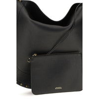 Isabel Marant Black Calf Leather Bos Taurus Shoulder Bag