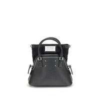 Maison Margiela Black Calf Leather Bos Taurus Shoulder Bag