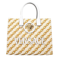 Versace Beige Fabric Handbag