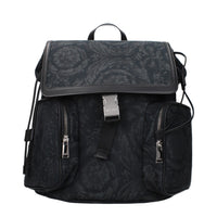 Versace Black Fabric Backpack