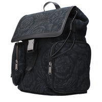 Versace Black Fabric Backpack