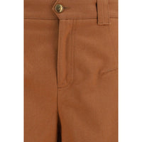 Chloé Orange Cotton Casual Pants