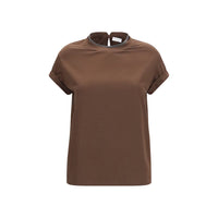 Brunello Cucinelli Brown Elastane T-Shirt