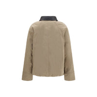 Brunello Cucinelli Beige Cotton Leather Jacket