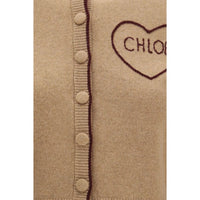 Chloé Beige Wool Oves Aries Cardigan
