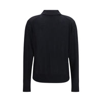 Loulou De Saison Black Cashmere Polo Shirt