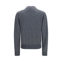 Loulou De Saison Gray Cashmere Polo Shirt