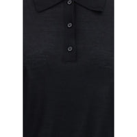 Loulou De Saison Black Cashmere Polo Shirt