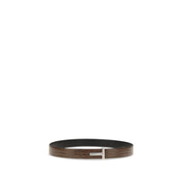 Tom Ford Brown Calf Leather Bos Taurus Belt
