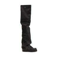 The Attico Black Polyurethane Over The Knee
