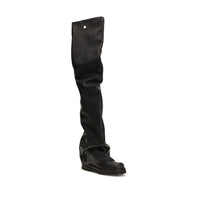 The Attico Black Polyurethane Over The Knee