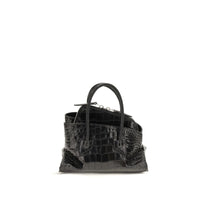 The Attico Black Calf Leather Bos Taurus Handbag