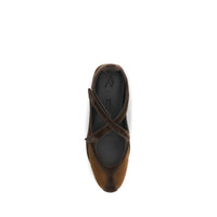 The Attico Brown Calf Leather Bos Taurus Ballet Flats