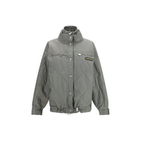 The Attico Gray Cotton Bomber