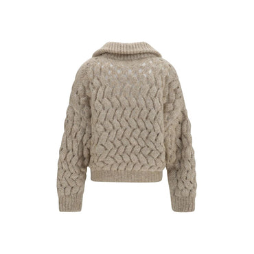 Brunello Cucinelli Beige Wool Oves Aries Cardigan