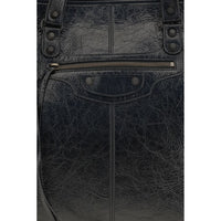 Balenciaga Black Lamb Ovis Aries Aries Shoulder Bag